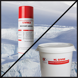 Les produits brise-glace : Givrex et NL Givre