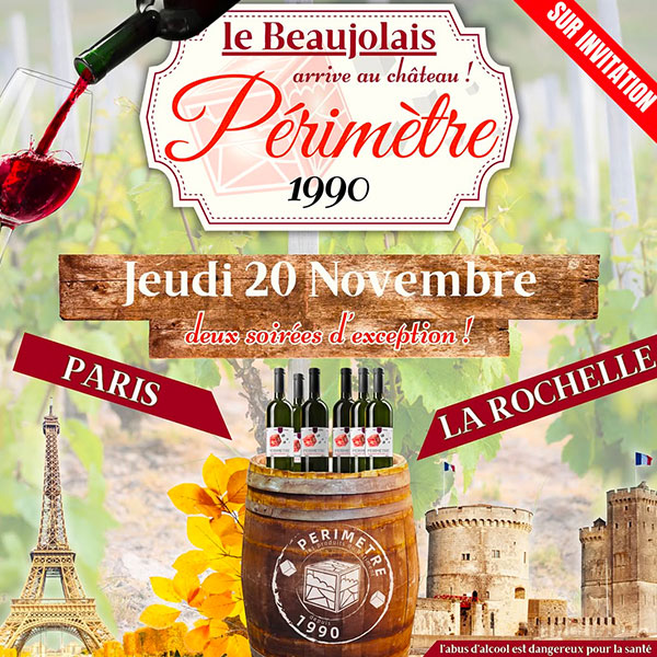 Jeudi 20 Novembre, le Beaujolais arrive chez PERIMETRE